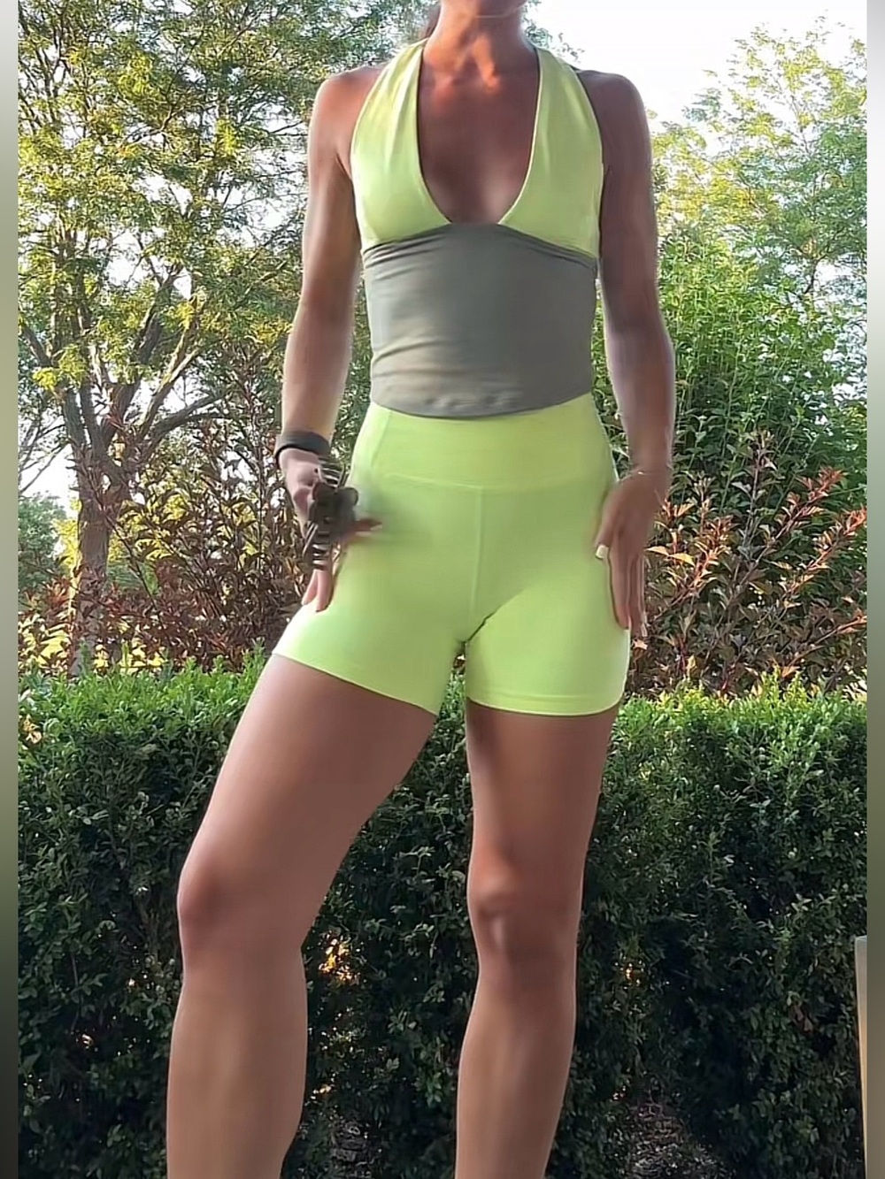 Free people color block top